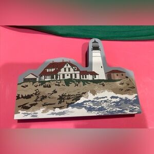 COPY - Vintage 2010 Portland Head Light Cape Elizabeth Maine Cat's Meow Shelf S…